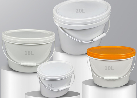 IML과 주문형 달걀 모양 플라스틱 버켓 PP / HDPE 또는 열 이동 또는 스크린 인쇄