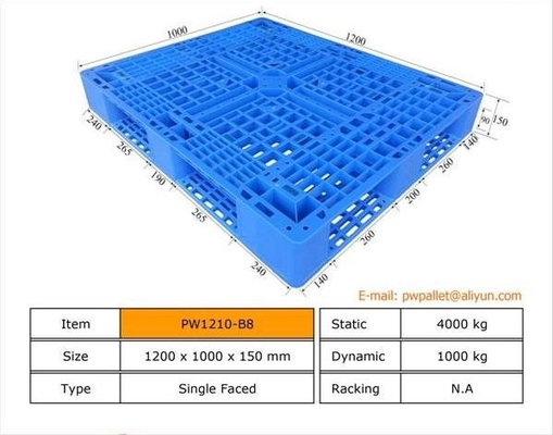 OEM 스택 가능한 플라스틱 팔렛과 포장 팔렛 MOQ 450pcs