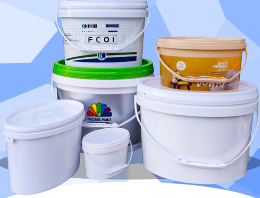 PP / HDPE 물질 타원형 플라스틱 버킷 IML 인쇄 또는 스크린 인쇄