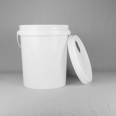 Paint Packaging Stackable White 20 Ltr Plastic Bucket With Metal Handle
