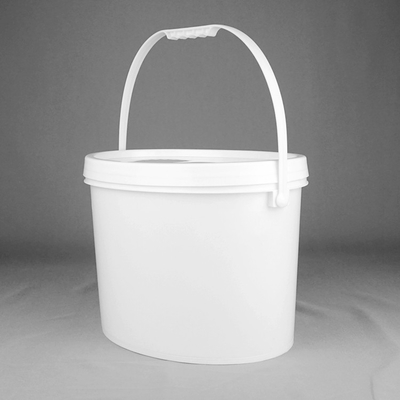 1 Gallon 2 Gallon Oval Plastic Bucket Ice Cream Packaging With Lid Handle
