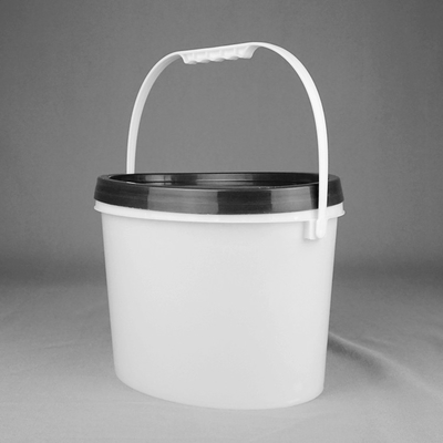5.5L oval plastic packaging bucket, with a lid and hand -pull, can be customized