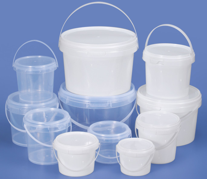 HDPE 기재 플라스틱 식품 버킷 백색 또는 타 색 0.2L-20L