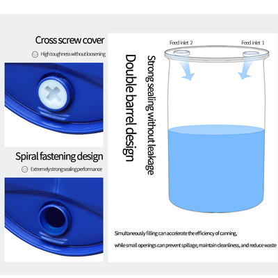 화학 저장을 위한 HDPE 200L 푸른 플라스틱 관 드럼