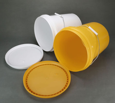 손잡이 흰색 둥근 모양의 사용자 정의 가능한 플라스틱 음식 버킷